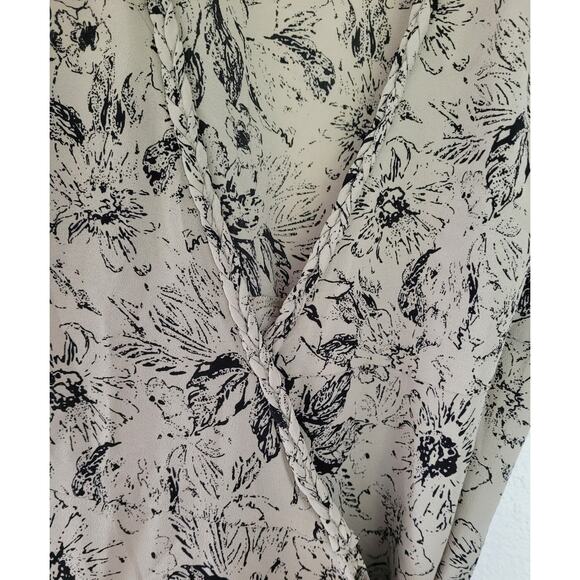 Kut From the Kloth Green Floral Wrap Dress size‎ XL Braided neck line #P3 - Picture 3 of 8